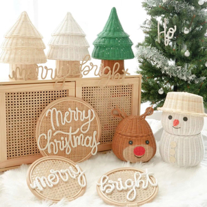 Cesta de Almacenamiento con Tapa en Forma de Reno, Caja de Regalo Navideña, Linda y Festiva, Ecológica, Hecha a Mano en Vietnam, Cálida y Acogedora para el Invierno - Product Image 6