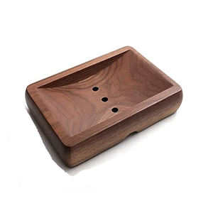 Wooden Rectangle Soap Dish Minimalist Design Natural Wood Soap <b>Holder</b> for Bathroom Use - Product Image 1