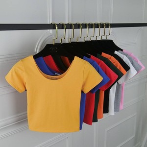 Camiseta Corta Personalizada para Mujer, Algodón, Ropa Casual de Moda, Venta al Por Mayor, Bajo MOQ - Product Image 1