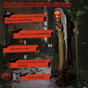 Decorazione per Halloween a forma di strega, costume festivo per interni ed esterni - Product Image 6