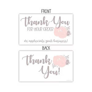 Tarjetas de Visita Personalizadas con Diseño Estético, Papel Dorado, Impresión a Doble Cara, Código QR, Tarjetas de Agradecimiento para Pequeñas Empresas - Product Image 5