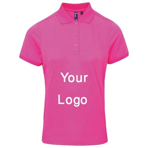 Women's Slim Fit 100% Cotton Breathable Knitted Short Sleeve for Polo Collar Custom Logo Casual T-Shirt Direct <b>Factory</b> Price - Product Image 3