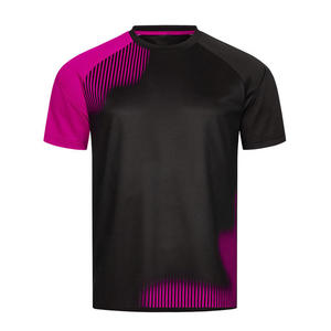 T-shirt respirant à manches courtes pour hommes et femmes, vêtements à col rond, maillot de tennis de table, T-shirt de sport à séchage rapide - Product Image 2