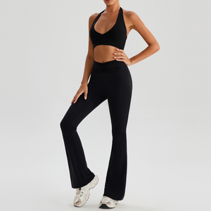 Nuevo Conjunto de Yoga para Mujer, Ecológico, Ligero, Transpirable, de Color Sólido, Ropa Deportiva para Gimnasio, Traje de Fitness para Correr, Sin Costuras - Product Image 2