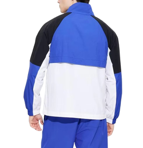 Veste coupe-vent américaine style streetwear d'été bicolore à col montant et fermeture éclair, imperméable, grande taille, avec blocs de couleur - Product Image 2