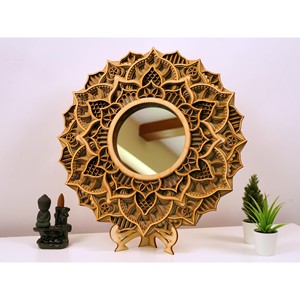 Teak Wood wooden wall mirrors and mirror <b>frames</b> OEM Custom Wholesale | Aqdus Saleem India - Product Image 1