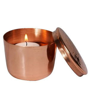 Pot à bougie de luxe en acier inoxydable argenté avec couvercle, conteneur rond en métal pour bougies parfumées, idéal pour la décoration intérieure - Meilleure vente - Product Image 5