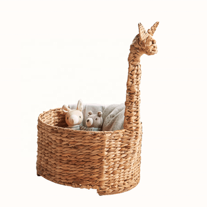 Panier en jacinthe d'eau en forme de girafe, fait main, panier de rangement, vente en gros, écologique, fabriqué au Vietnam - Product Image 1