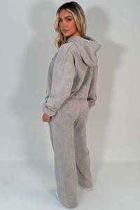 Conjunto Deportivo de Invierno para Mujer, con Capucha, Lavado Ácido, Transpirable, 100% Algodón, Ecológico, Informal - Product Image 2