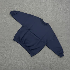 เสื้อสเวตเชิ้ตคอกลมผู้ชาย ทรงปกติ สีกรมท่า ผ้าฝ้าย 100% น้ำหนัก 300 กรัม สวมใส่สบาย เป็นมิตรต่อสิ่งแวดล้อม เหมาะสำหรับฤดูใบไม้ร่วง - Product Image 1