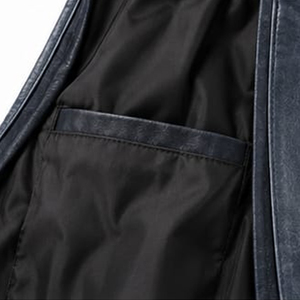 Veste en cuir vintage pour homme, sans manches, style motard, fabricant OEM personnalisé, fournisseur en gros - Product Image 6