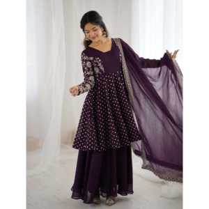 Women's Party Wear Embroidered Sequence Work <b>Suit</b> Set Elegant Fashion Accessory - Product Image 3