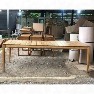 Luxury Resort <b>Outdoor</b> Furniture 350cm Long Teak Wood <b>Dining</b> <b>Table</b> Weather Resistant Slatted <b>Extendable</b> Patio <b>Table</b> for 12 or 14 - Product Image 6