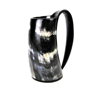 Top Quality Highly Polished Handcrafted Viking Carving Drinking Horn Mug for Wine and <b>Beer</b> Made with Natural Horn From India - Product Image 3