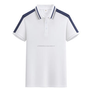 Chemise polo en soie glacée avec logo personnalisé OEM, broderie, design imprimé, vêtements de travail personnalisés, manches courtes, vêtements pour hommes, col polo - Product Image 5