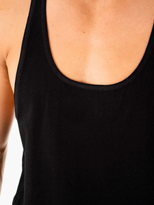 Débardeur tricoté personnalisé pour homme, col rond, couleur unie, sportif, 100 % coton, respirant, séchage rapide, écologique, pour la gym et la musculation - Product Image 6