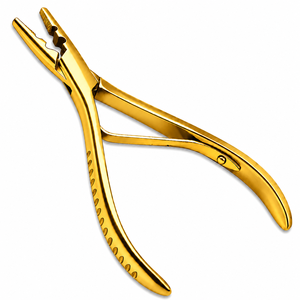 Pinzas Profesionales de Acero Inoxidable Doradas para Extensiones de Cabello, Herramientas para Remover Anillos Micro - Product Image 2