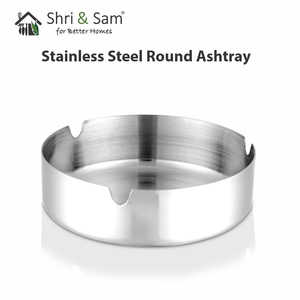 Stainless Steel Round <b>Ashtray</b> - Product Image 4
