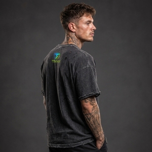Premium Men Distressed <b>T</b> <b>Shirt</b> Soft Cotton Fabric Vintage Washed Finish Relaxed Fit Short Sleeve Casual Streetwear Apparel OEM - Product Image 4