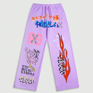 Custom <b>Hip</b> Hop Y2K Tracksuit Graphic Printed Oversized Hoodie Sweatpants Men Streetwear Outfit Oversized Loose Fit Winter Set - Product Image 3