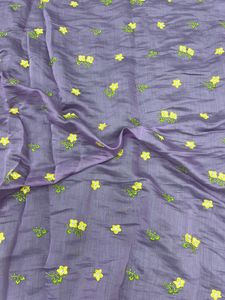 Tissu non tissé Mall Chanderi brodé en coton et soie, léger et doux, pour vêtements de mariage, saris et salwar kameez pour filles et garçons - Product Image 3