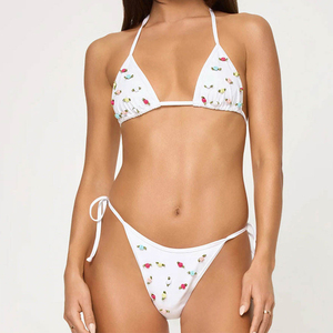 Custom 2026 Sexy <b>Bikini</b> Swimwear Print Women Beachwear With Shirt Two Piece Suits New Push up Color Block <b>Bikinis</b> Set - Product Image 1