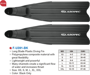 Fabricant OEM ODM sur mesure, palmes de plongée en plastique à lame longue et poche complète pour la plongée libre et la pêche sous-marine, légères et confortables - Product Image 5