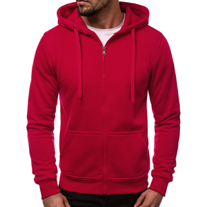 Sudadera con capucha de forro polar para hombre, personalizada al por mayor, con cremallera completa, de algodón 100% de alto gramaje, servicio OEM, colores y tallas personalizables - Product Image 4