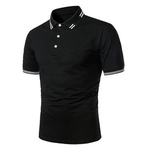 Polo en coton à manches courtes style tendance pour homme – Polo en coton PK pour l'été – Couleurs variées pour polos homme - Product Image 1