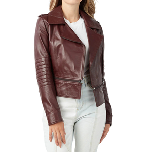 Nouvelle veste en cuir véritable pour femme, élégante et décontractée, couleur unie, coton imperméable et respirant, haute qualité, couleur personnalisable - Product Image 1