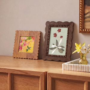 Marco de Madera de Lujo para Arte de Pared, Marco Decorativo Premium con Bordes Festoneados Elegantes para Fotos Familiares, Sala de Estar - Product Image 5