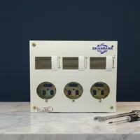 Boîtier de distribution 220V 12A IP54 avec verrouillage anti-effraction pour usage extérieur et intérieur, coffret métallique, panneau MCB