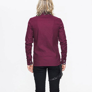 Camisas de Manga Larga para Hombre, Estilo Gótico Steampunk, Color Sólido, Cierre de Botones con Remaches, Corte Ajustado, Uniforme para Fiesta o Escenario - Product Image 4