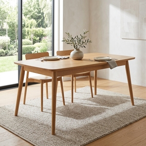 Modern Rectangular Solid Wood <b>Dining</b> <b>Table</b> Elegant Mid Century <b>Wooden</b> Furniture For <b>Rustic</b> Contemporary Home Decor Setup Design - Product Image 4