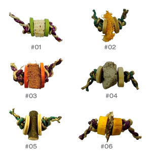 Jouets à mâcher pour petits animaux pour hamsters et lapins, bouchées de guimauve, paquet de 6 - Product Image 2