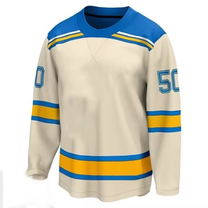 Uniforme de hockey sur glace personnalisé en polyester, en stock, taille adulte, tenue d'équipe, tissu en maille unisexe de haute qualité, pantalon de jersey à séchage rapide - Product Image 5