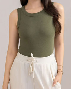 Camisetas sin Mangas de Alta Calidad OEM para Mujer, Tallas Grandes, Spandex, Algodón, Encaje, Transpirables, Suaves, Estilo Casual, Venta al Por Mayor - Product Image 4