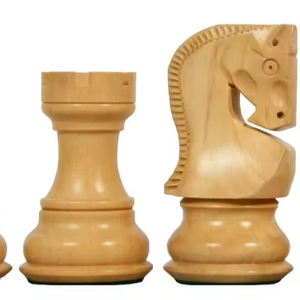 ชุดหมากรุกหรูหราปี 1959 รุ่นรัสเซีย ซาเกร็บ สเตาตัน ทำจากไม้ชีแชมและไม้บ็อกซ์วูด ขนาดตัวหมากรุก 3.8 นิ้ว ขนาดมาตรฐานสำหรับการแข่งขัน - Product Image 1