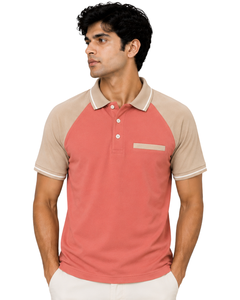 Camiseta Polo Personalizada para Hombre en Color Beige Coral, Ropa Deportiva Informal, Transpirable, Camiseta de Golf de Verano, Prenda Deportiva Premium - Product Image 1