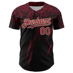 Maillot de baseball personnalisé pour équipe, anti-bactérien, manches courtes, col en V, 100 % coton biologique, logo multi-positions, impression sérigraphique 3D - Product Image 4