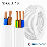 Câble plat à double conducteur BVVB 2x4mm² 450/750V, câblage en cuivre massif gainé, 100m