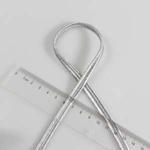 Ribete de cordón trenzado de encaje Mylar con malla de diamantes de imitación y trenzado ruso dorado hecho a medida - Product Image 4