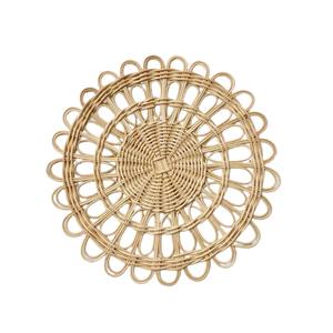 แผ่นรองจานหวายรักษ์โลกสำหรับตกแต่งโต๊ะอาหาร งานแฮนด์เมดจากหวาย  จานรองอาหารแบบสั่งทำพิเศษ ผลิตในเวียดนาม - Product Image 1