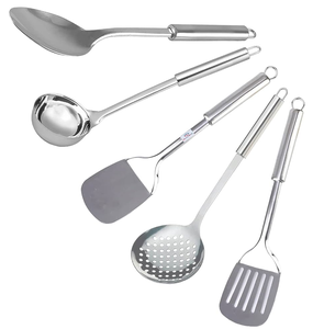 Ensemble d'ustensiles de cuisine en acier inoxydable, spatule de cuisson argentée, spatule à retourner, best-seller - Product Image 1