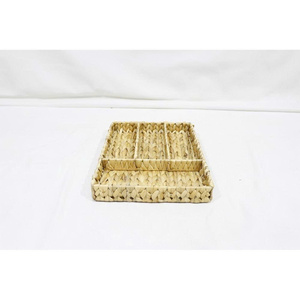Cesta de Almacenamiento Rectangular de Ratán Natural Hecha a Mano, Bandeja Organizadora Multiusos Rústica y Ecológica para el Hogar, Cocina y Sala de Estar - Product Image 4