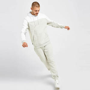 Chándal con Capucha para Hombre, Premium, Maternidad, Color Sólido |   Conjunto Deportivo Color Blanco Ártico Heather Oatmeal |   Entrenamiento Deportivo Urbano - Product Image 1