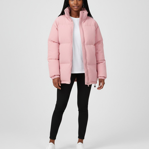 High Quality Women Puffer Jacket OEM Custom Colors Size Embroider Logo Plus Size Zipper Insulated Bubble <b>Coat</b> - Product Image 5