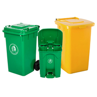 Conteneur à déchets en plastique réutilisable et sûr, pas cher, de 120/240/360 litres, bac à ordures multi-usages avec roues