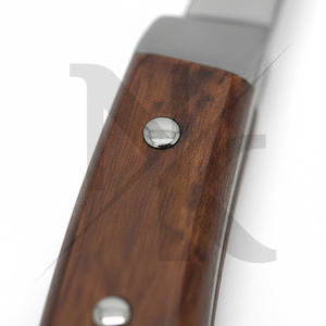 Couteau à sabots professionnel réutilisable à lame amovible pour droitier, en acier forgé, outil de fermeur avec manche en bois texturé, pour sabots profonds et usage chirurgical - Product Image 3