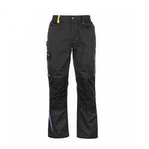 Men's Polyester <b>Work</b> <b>Pants</b> Abrasion Resistant Cargo Design Gray with <b>Black</b> Accents - Product Image 3
